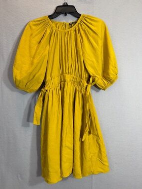 Zara Flowy Puff-Sleeve Dress